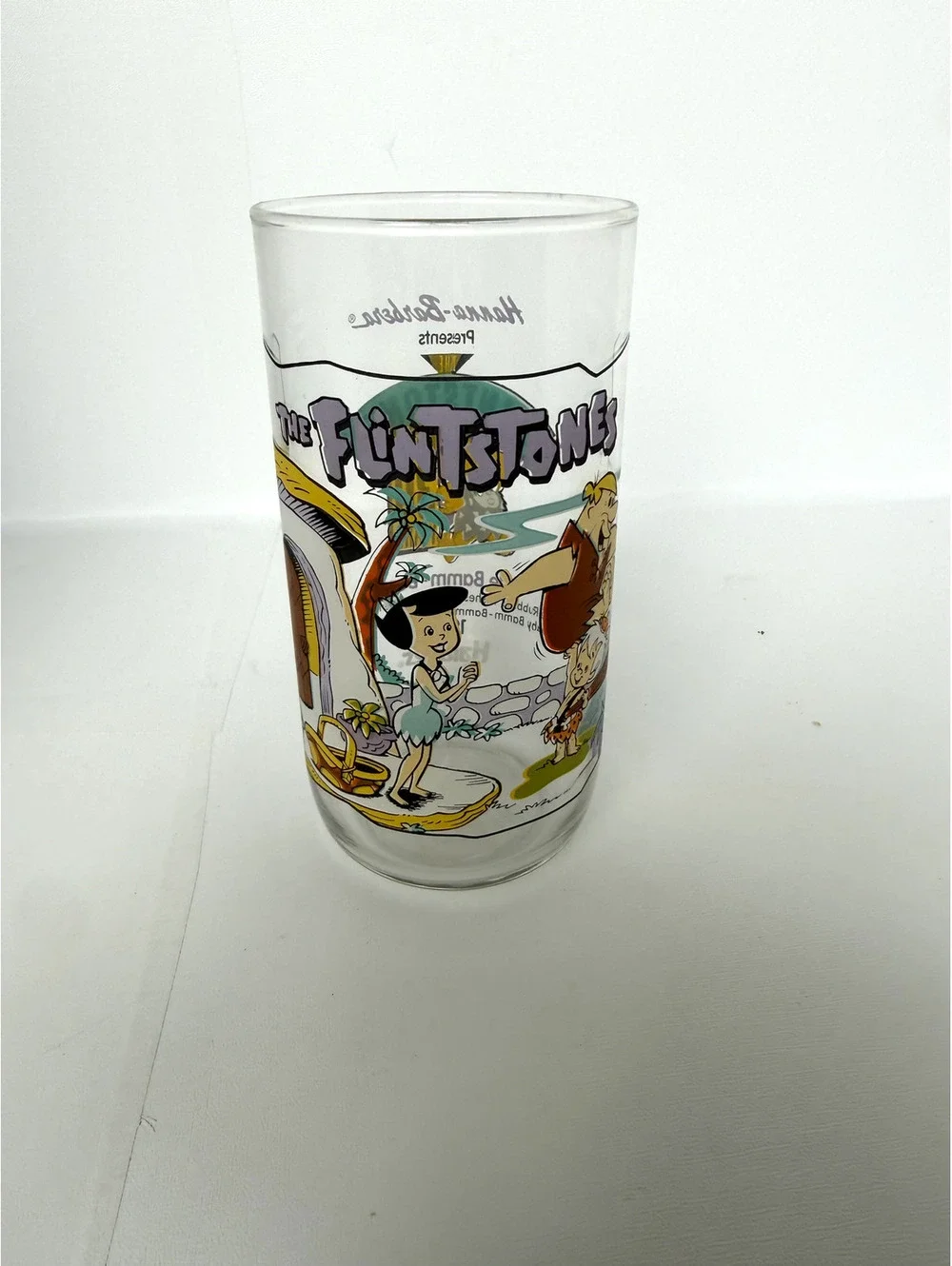 Vintage The Flintstones Collectible Glass Featuring Little Bamm-Bamm